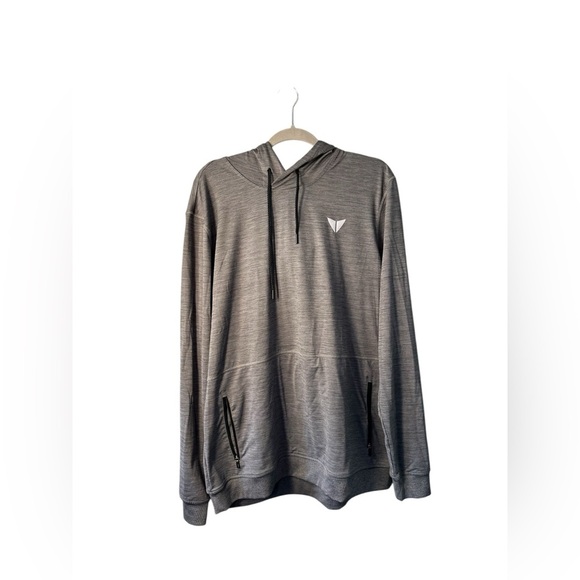KORSA by Road Runner Sports Men’s XL Performance Hoodie Gray Zip Pocket Pullover - Picture 1 of 7
